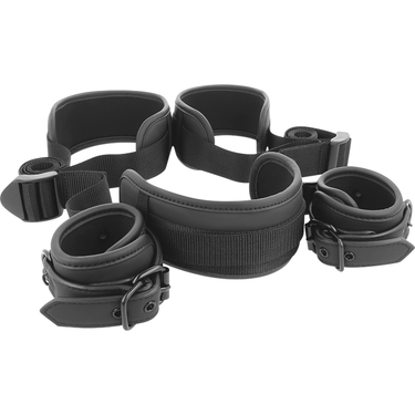 Set BDSM Master in Pelle Vegan Regolabile per Posizione Perfetta